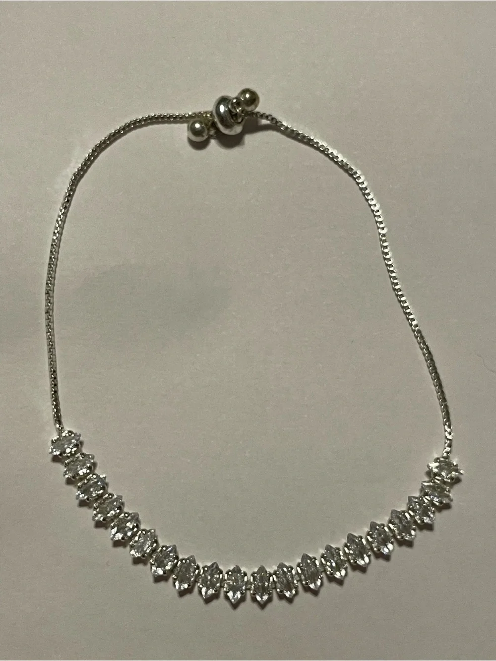 Untested Cubic Zirconia Tennis Bracelet #0268